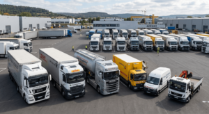 Professionelle Fuhrparkbetreuung und LKW-Flottenservice für Logistikunternehmen bei Mainz Bodenheim.